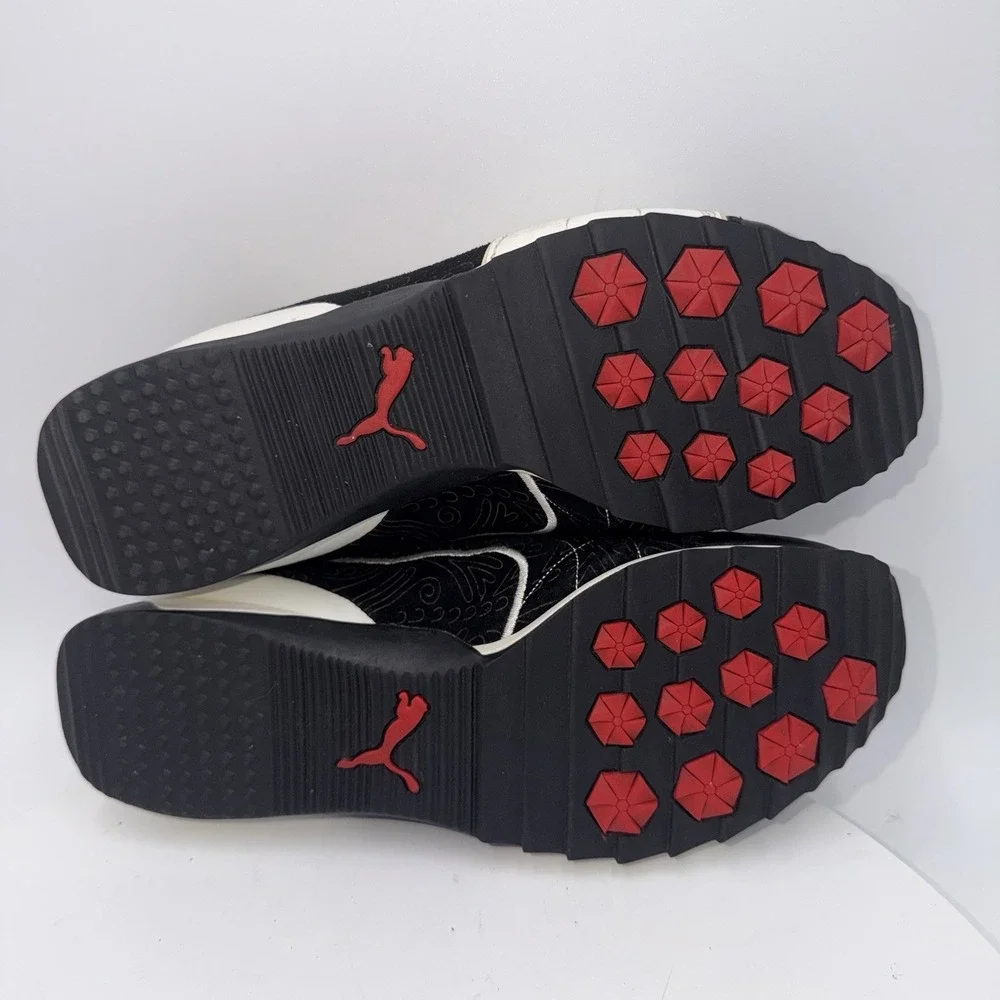 PUMA Vintage Y2K‎ Speedcat Black Red Suede Embossed Sneakers Size Women's 6.5